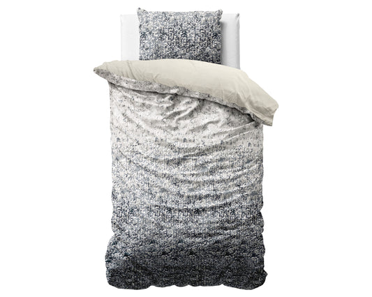 Duvet Cover Set Signature Velvet Cotton Emma Anthracite 140 x 220