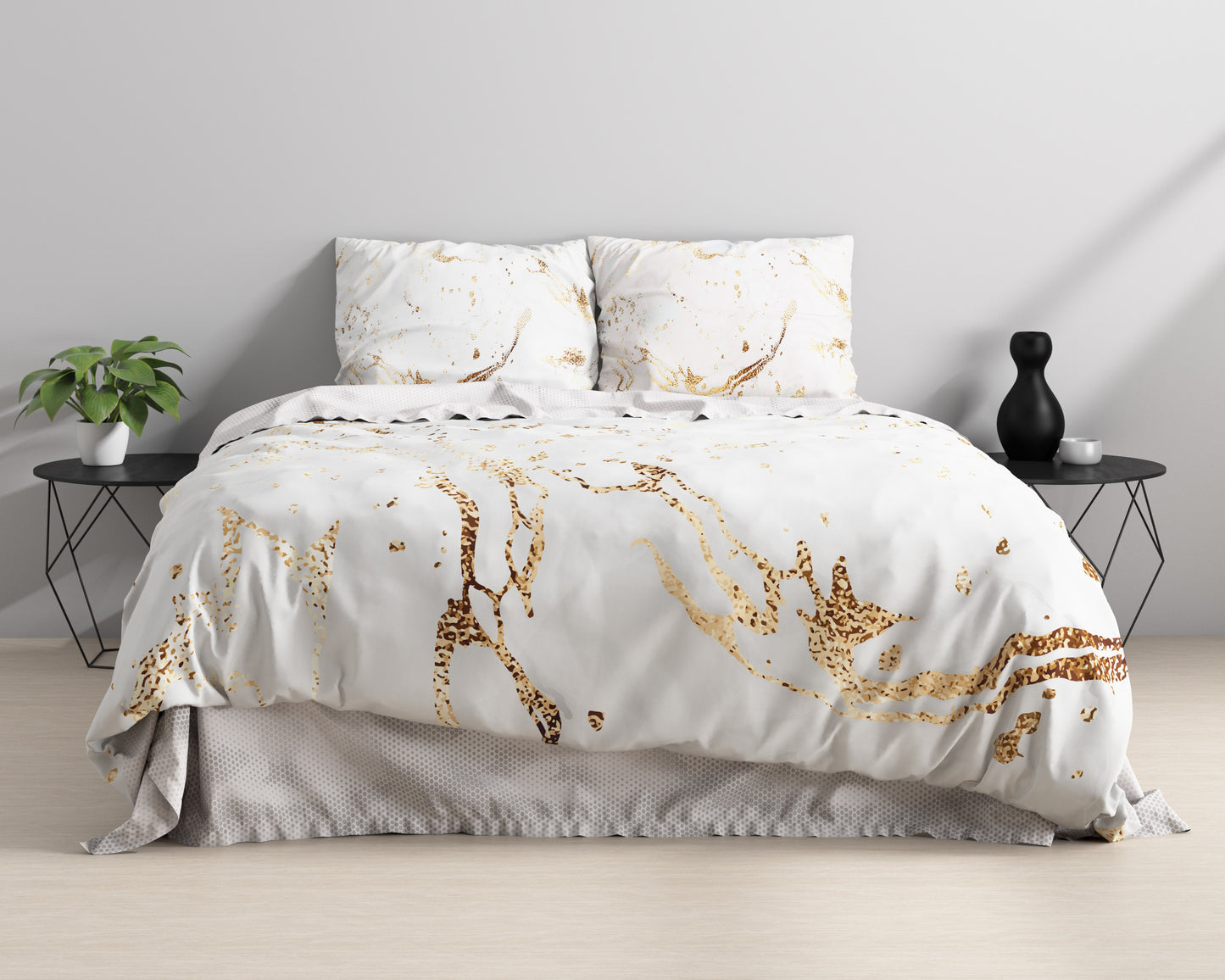 Duvet Cover Set Bianco White 140 x 200/220