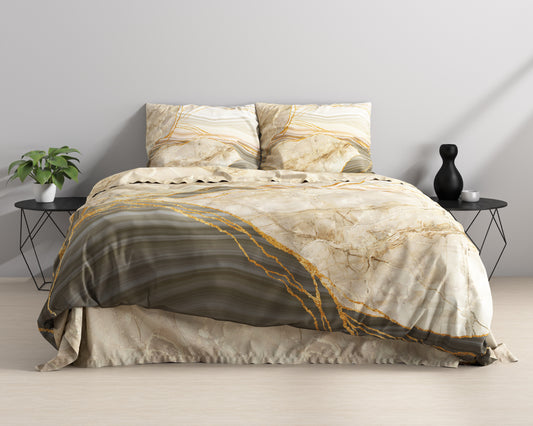 Duvet Cover Set Botticino Taupe 240 x 220