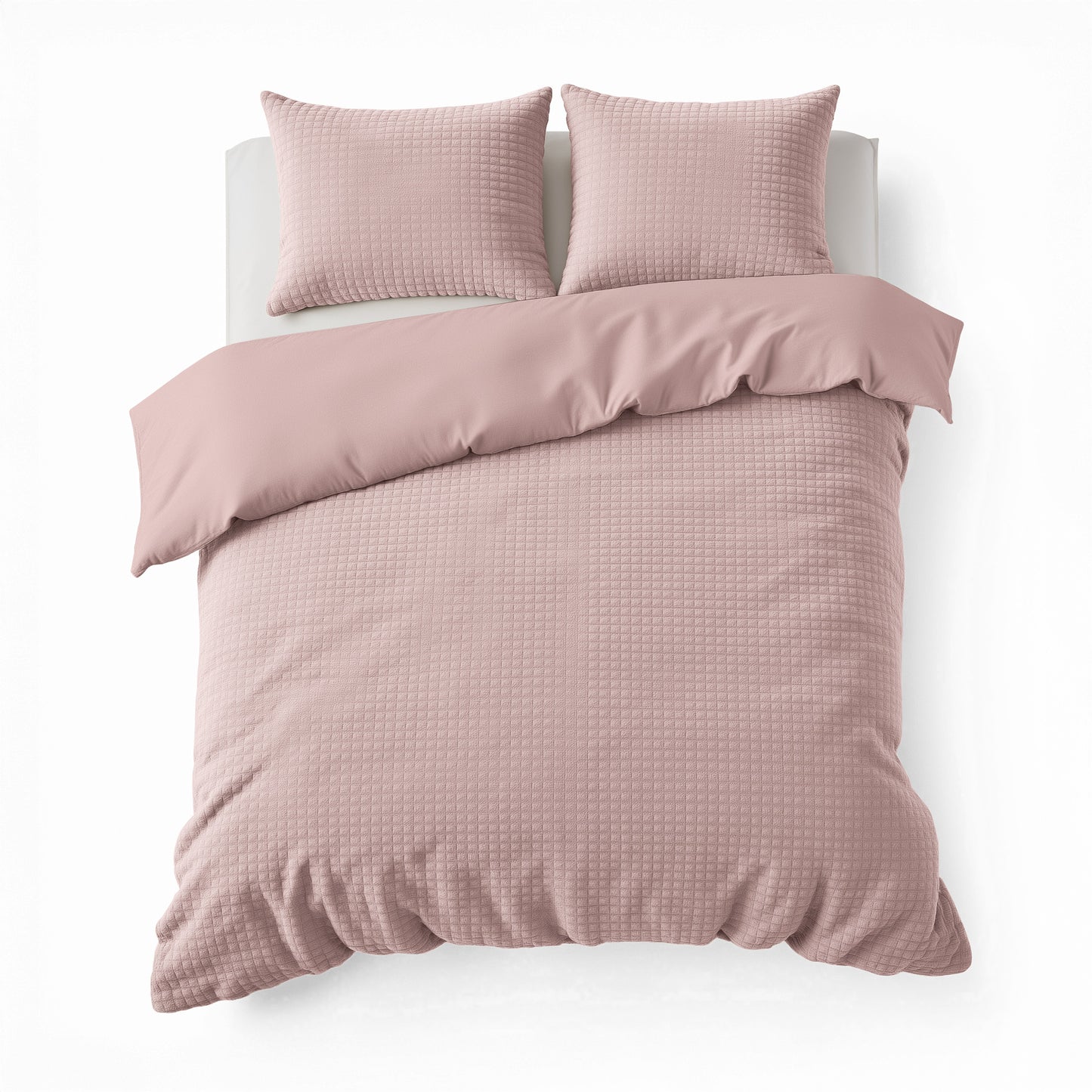 Duvet Cover Set Check Teddy Pink 240 x 200/220