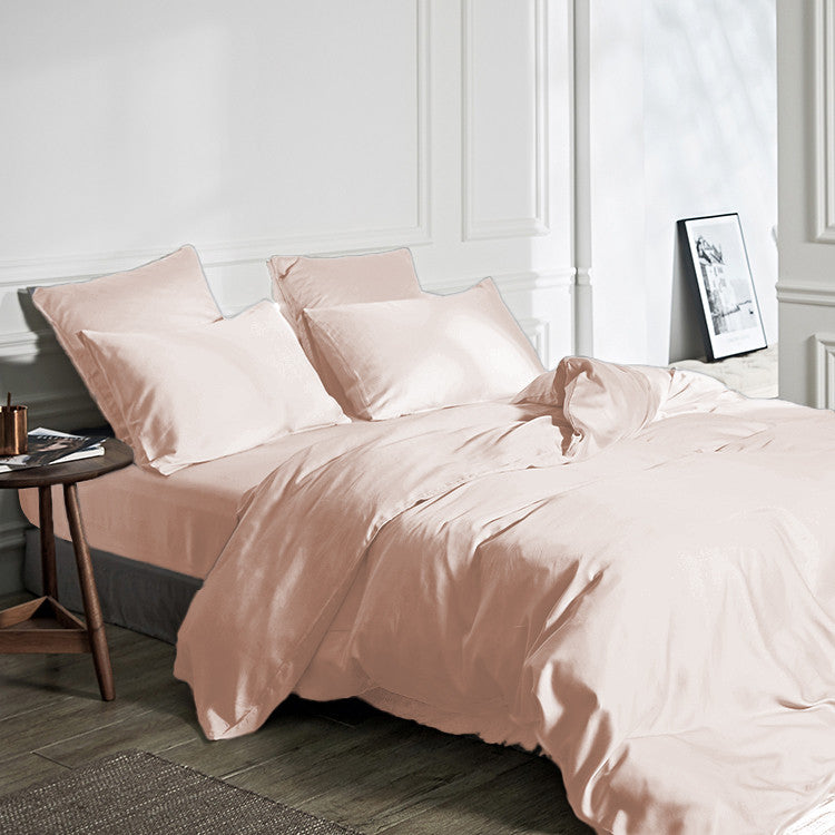 Duvet Cover Set 100% Bamboo Blush Pink 140 x 200/220