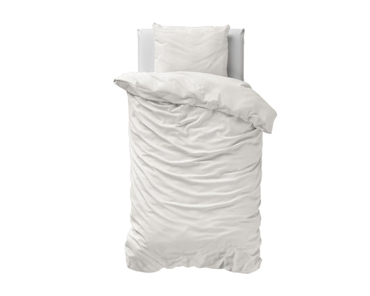 Duvet Cover Set Muslin Percale Off White 140 x 200/220