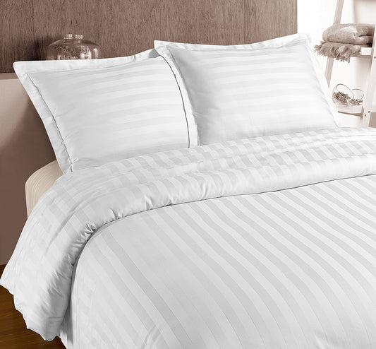 Duvet Cover Set Hotel Stripe White 140 x 200/260