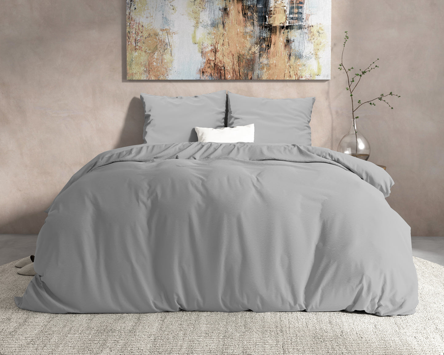Duvet Cover Set DH Flannel Mendez Gray 140 x 200/220