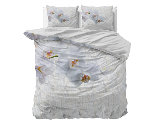 Duvet Cover Set Orchid White 200 x 200/220