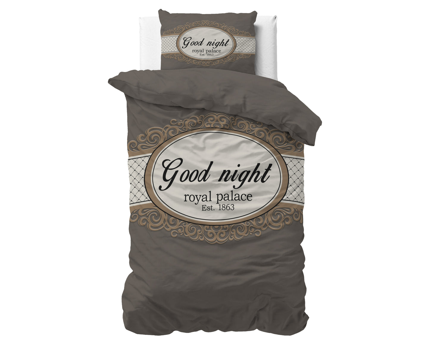 Duvet Cover Set Royal Palace Taupe 140 x 200/220