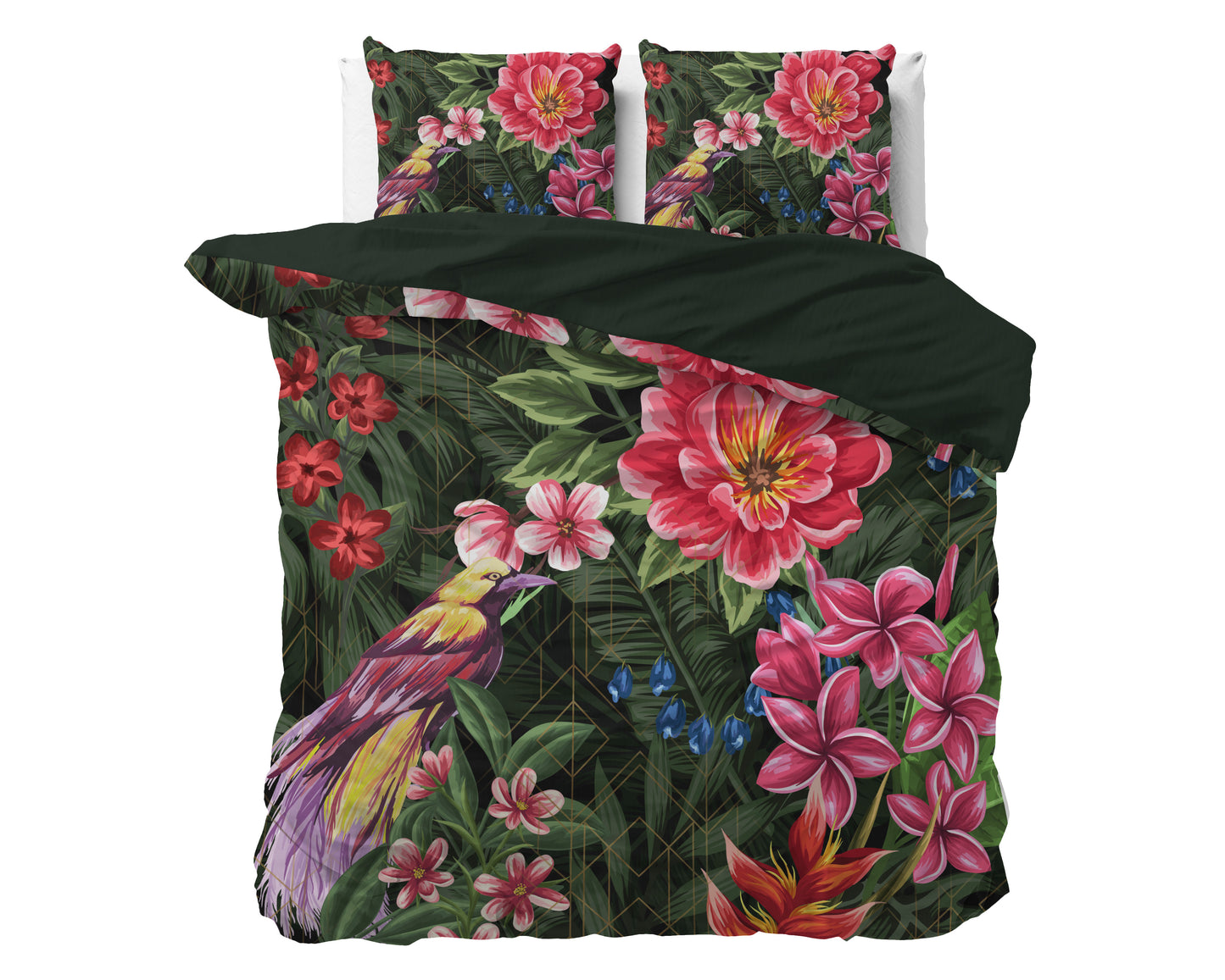 Duvet Cover Set Milou 2 Green 240 x 200/220