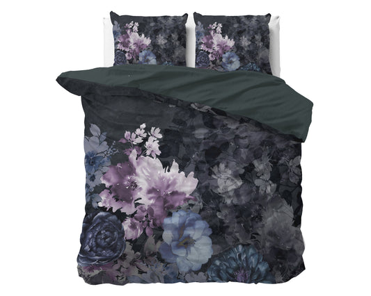 Duvet Cover Set Delora Black 200 x 200/220