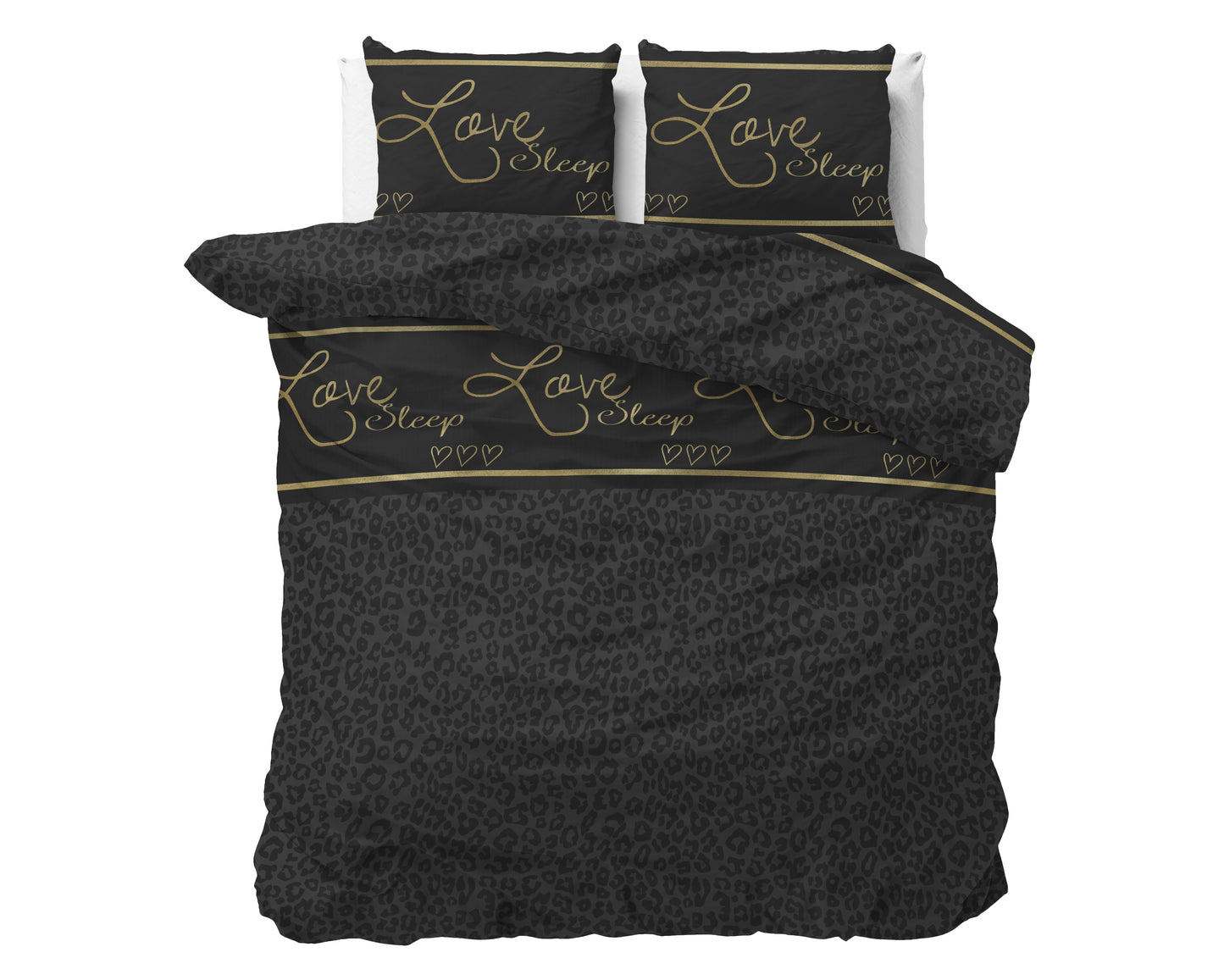 Duvet Cover Set Dark Sleep Black 240 x 200/220