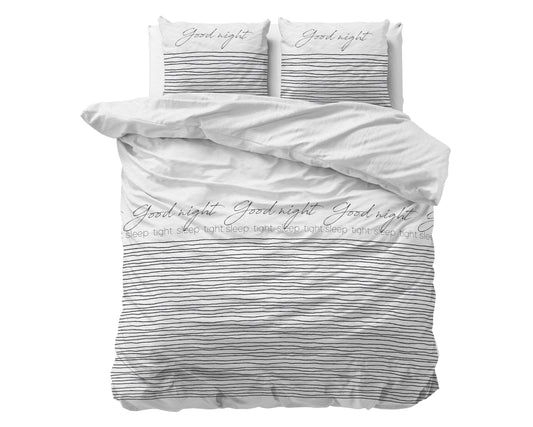 Duvet Cover Set Sleeptight 2 White 240 x 200/220