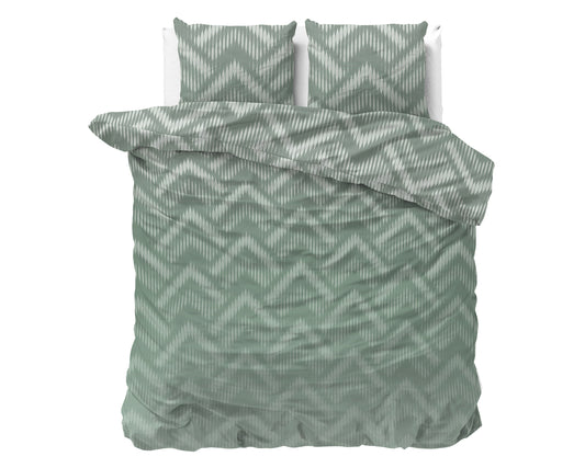 Duvet Cover Set Wavey Shades Green 240 x 200/220