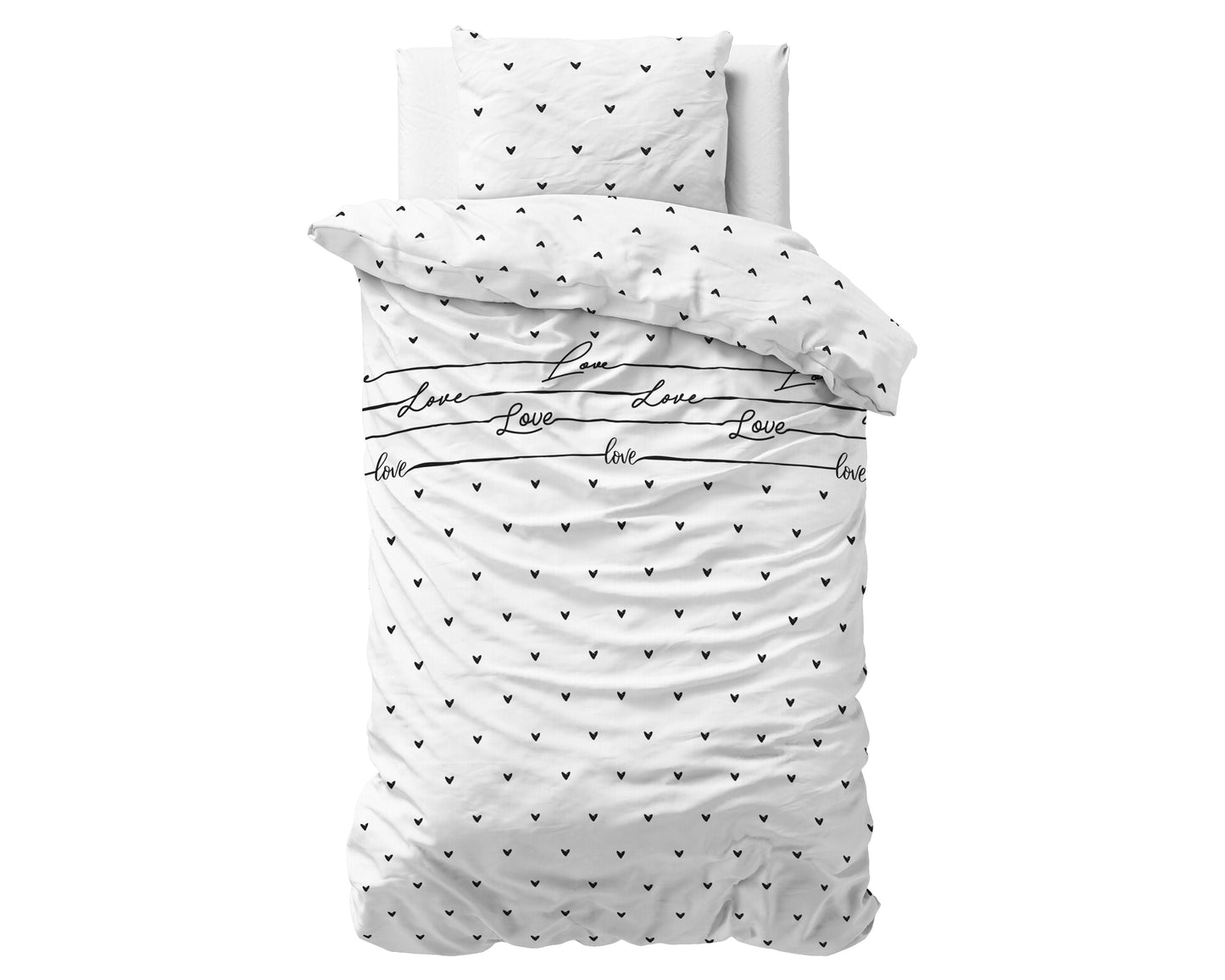Duvet Cover Set Love On Love White 140 x 200/220