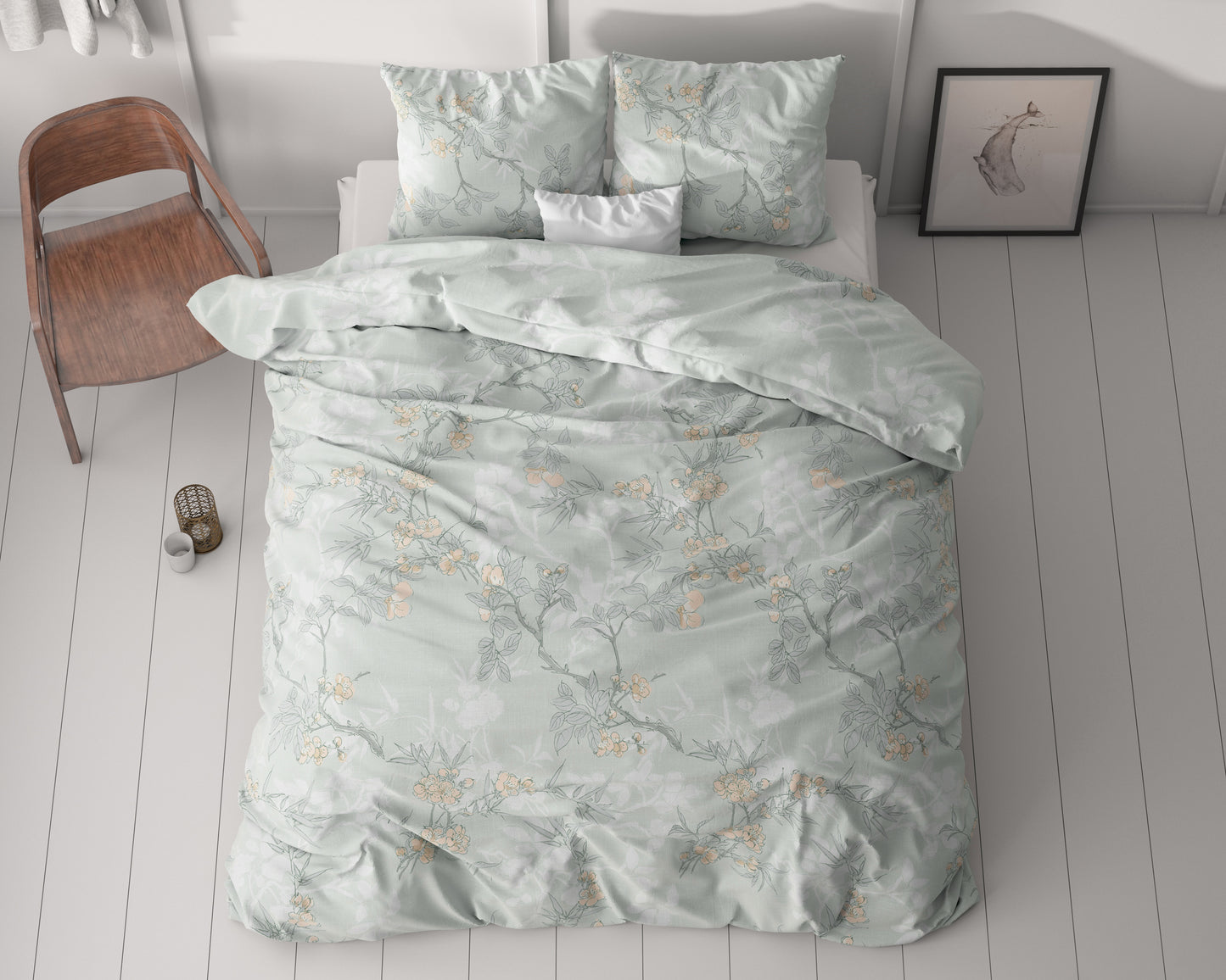 Duvet Cover Set Blossom Blue 240 x 220