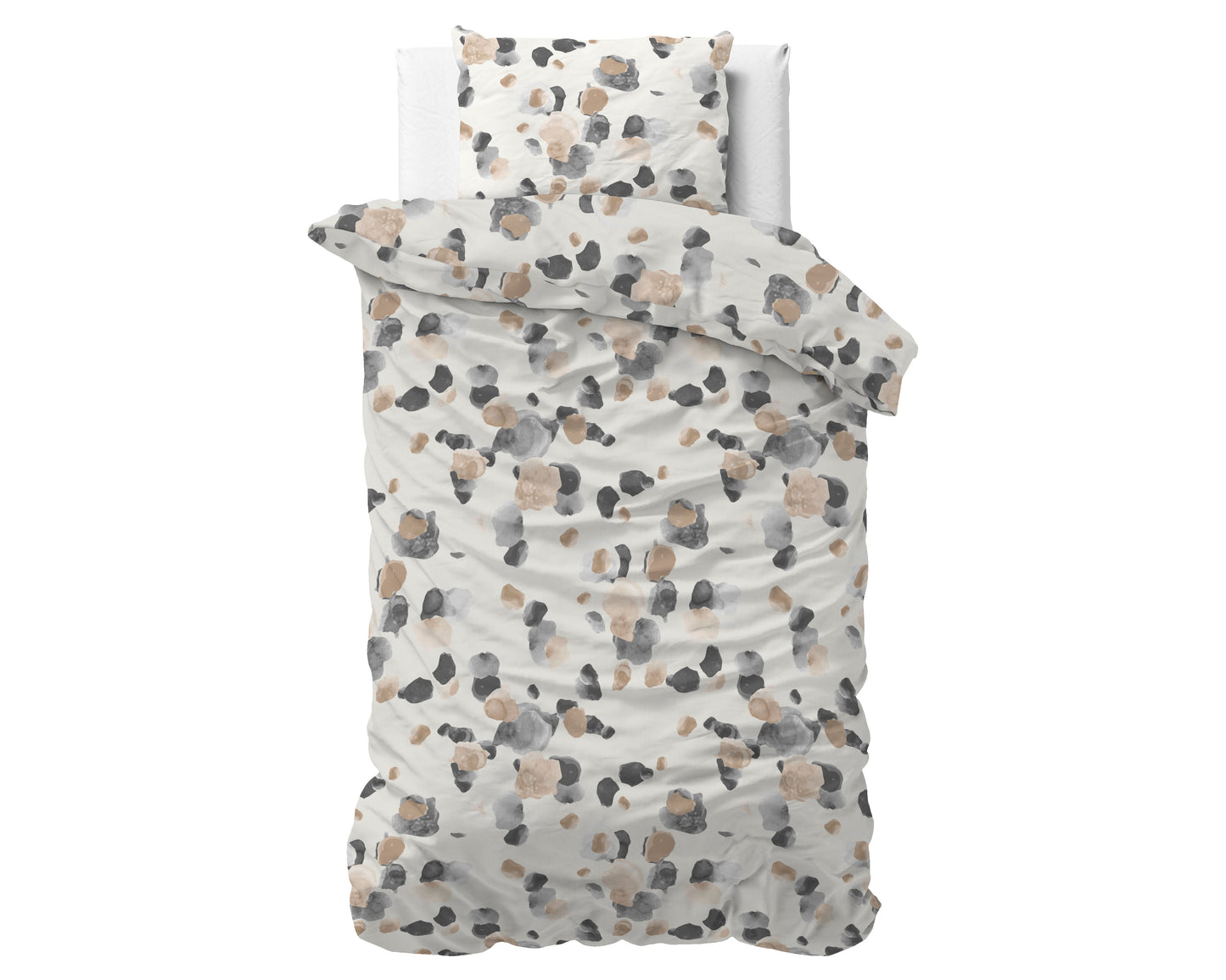 Duvet Cover Set Spotty Sand 140 x 220