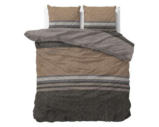 Duvet Cover Set Ezgi Brown 240 x 220