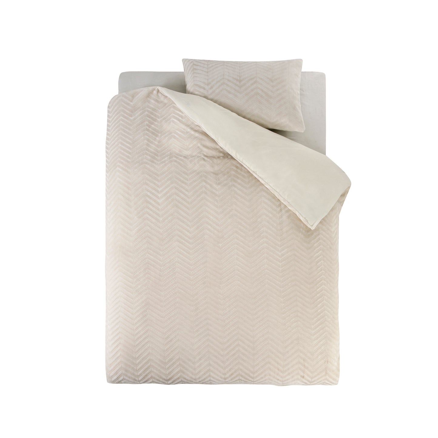 Duvet Cover Set Chevron Teddy Créme 140 x 200/220