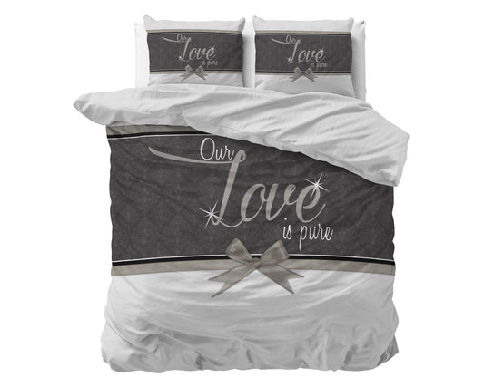 Duvet Cover Set Pure Love White 200 x 200/220