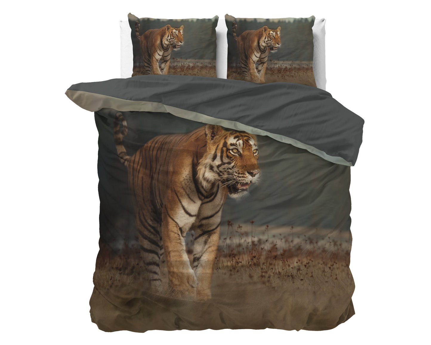 Duvet Cover Set Nature Tiger Taupe 240 x 200/220