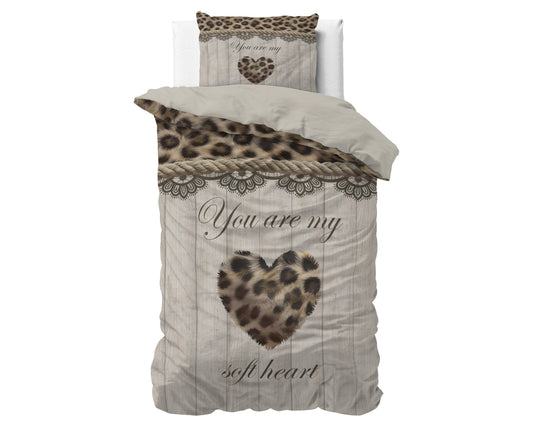Duvet Cover Set You Are My Heart Sand 140 x 200/220