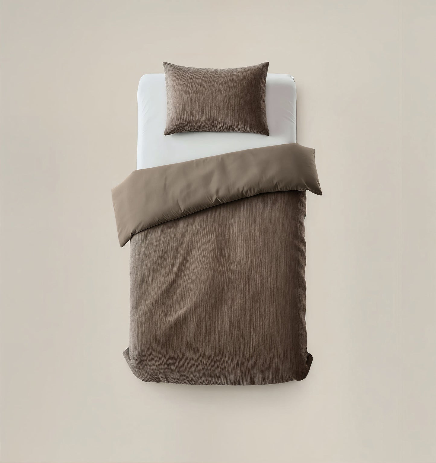 Duvet Cover Set Velvet Cartier Taupe 140 x 220