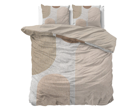 Duvet Cover Set Teddy Print Cream 200 x 200/220