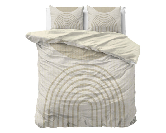 Duvet Cover Set Lobna Beige 200 x 200/220