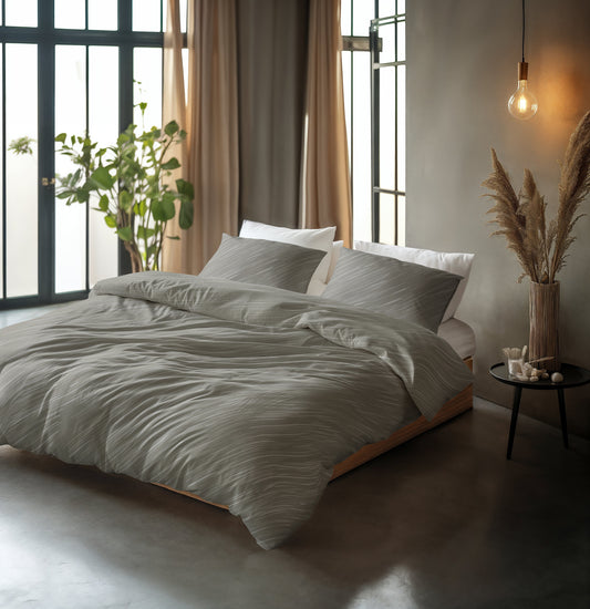 Duvet Cover Set Mellow Stone Gray 240 x 200/220