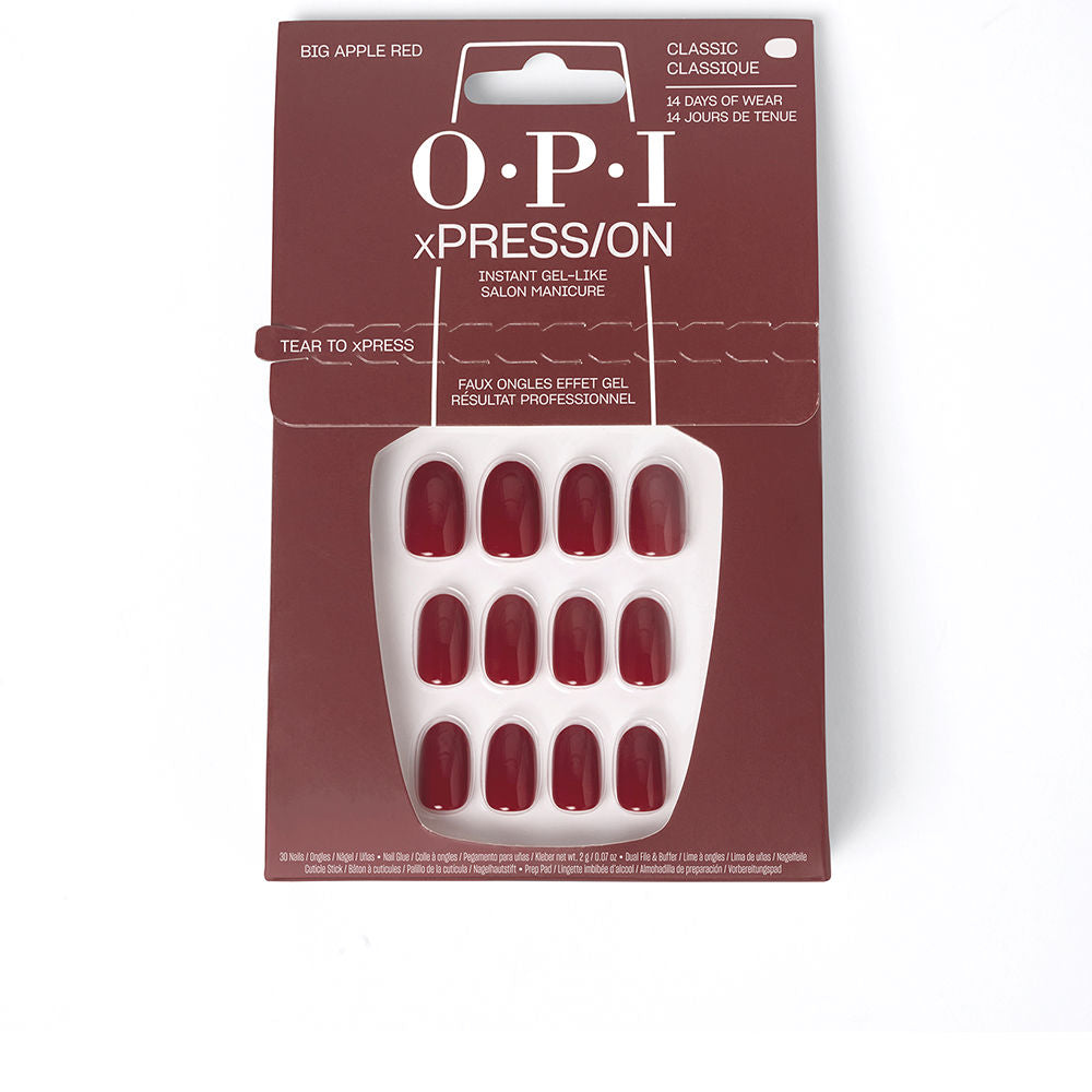 OPI xPRESS/ON Artificial Nails Iconic Shades #Big Apple Red 30 u