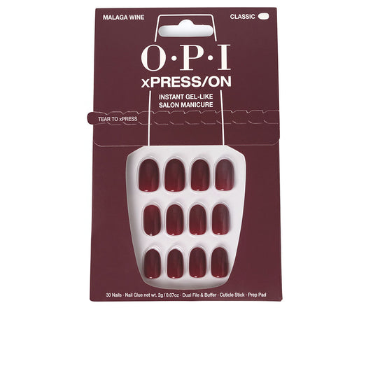 OPI xPRESS/ON Artificial Nails Iconic Shades #Malaga Wine 30 u