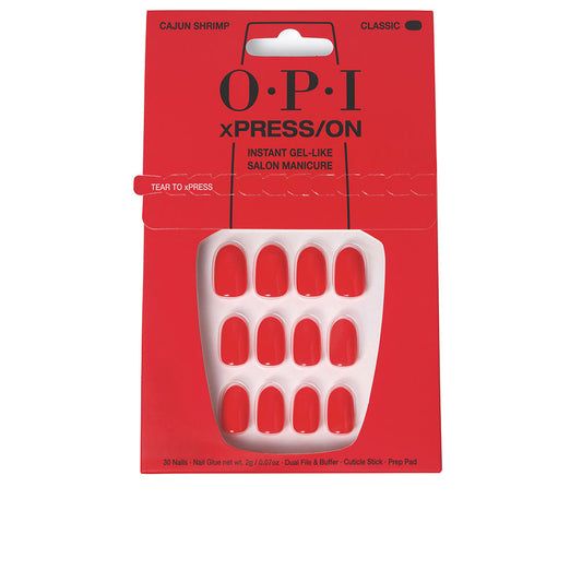 OPI xPRESS/ON Artificial Nails Iconic Shades #Cajun Shrimp 30 u