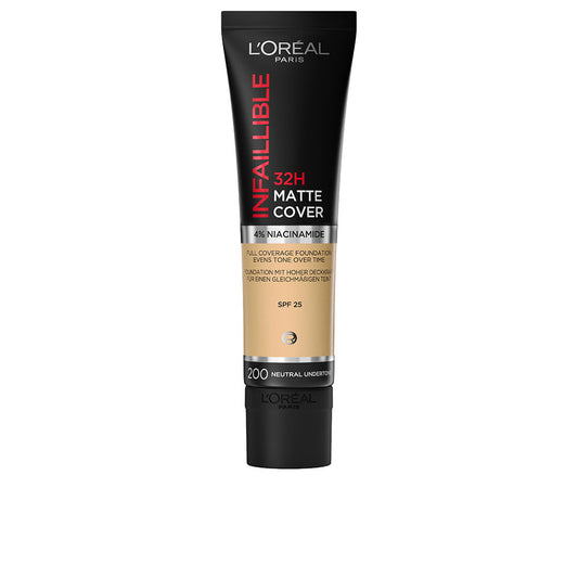 INFAILLIBLE 32H matte cover foundation #200-Neutral Undertone 30 ml