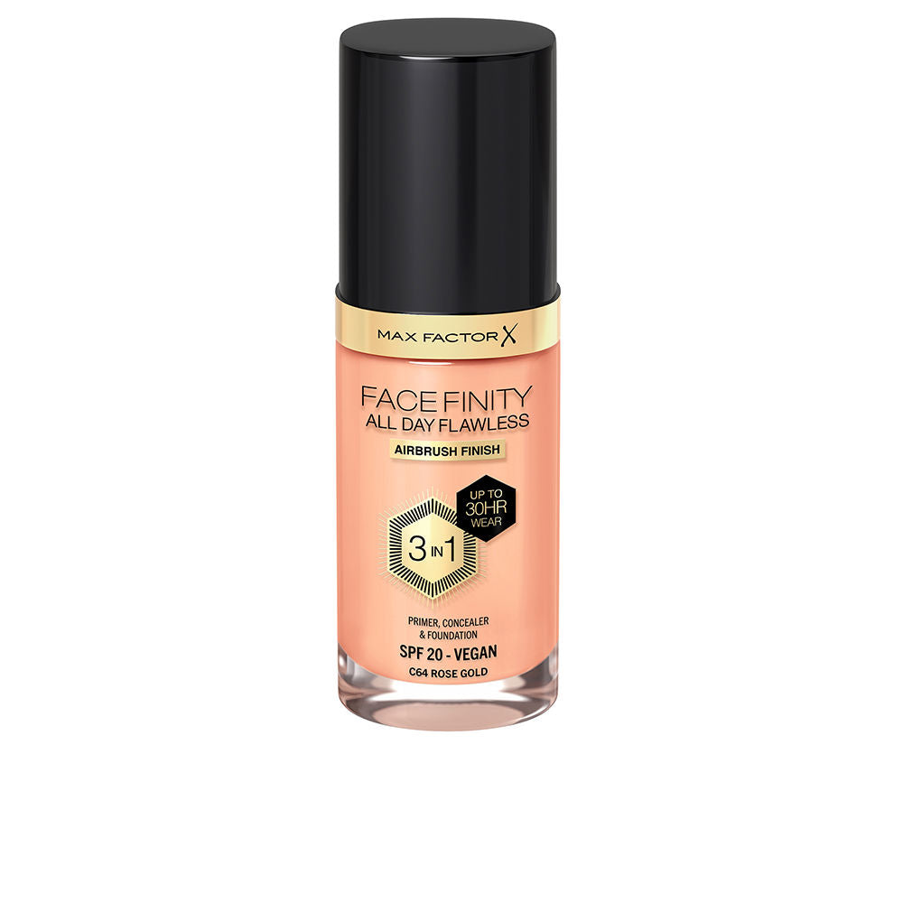 FACEFINITY 3IN1 primer, concealer &amp; foundation #64-rose gold 30 ml