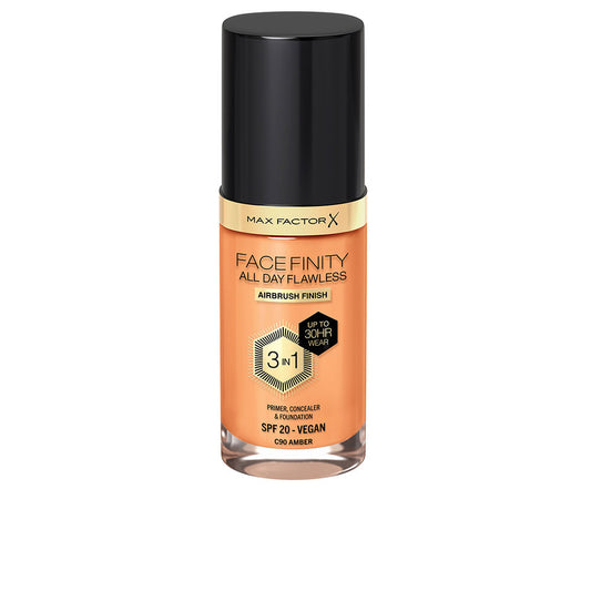 FACEFINITY ALL DAY FLAWLESS 3 IN 1 foundation #90-amber 30 ml