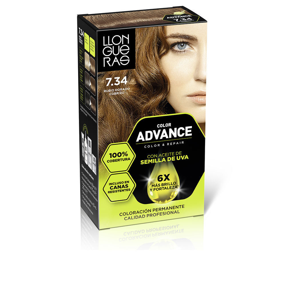 COLOR ADVANCE #7,34-rubio dorado cobrizo 1 u