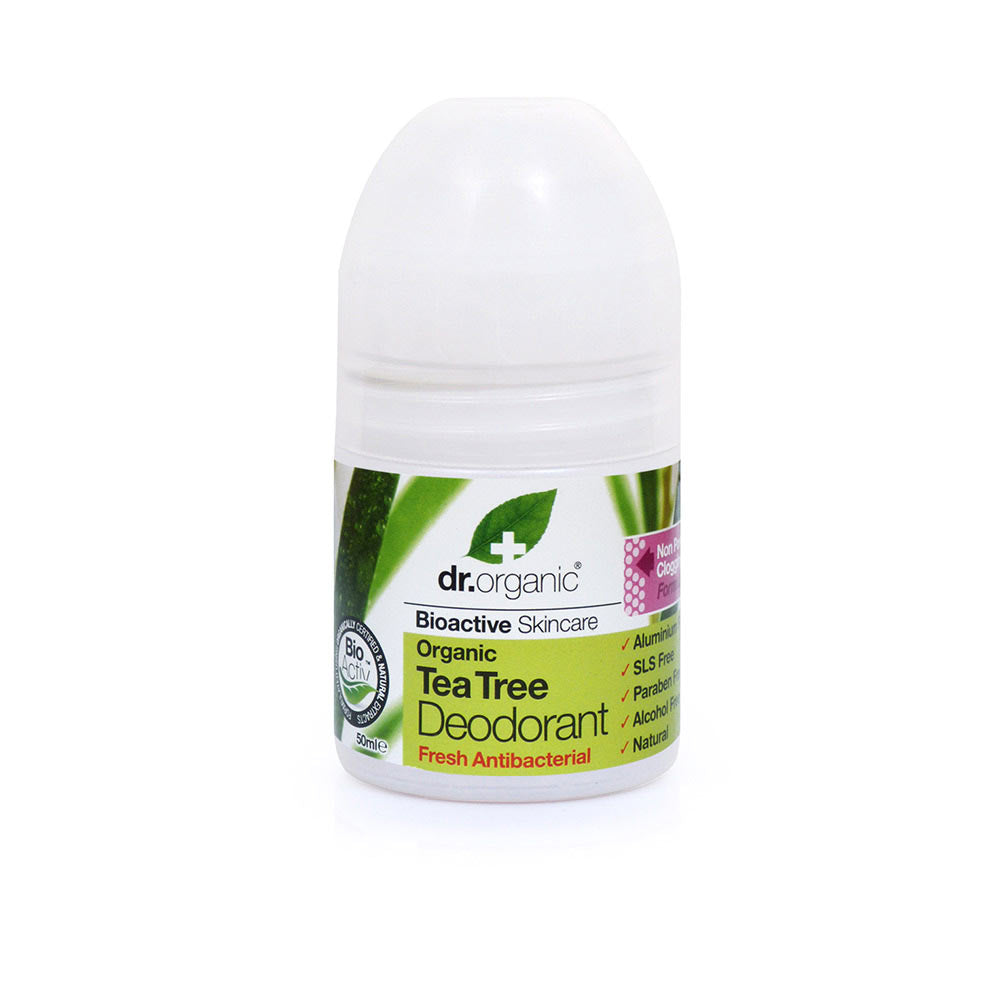 Dr. Organic Bioactive Organic Tea Tree Deodorant Roll-On 50 Ml - Salevare.com