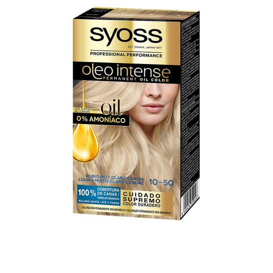Syoss Oleo Intense Ammonia-Free Hair Color #10.50 - Light Ash Blonde 5 Pcs