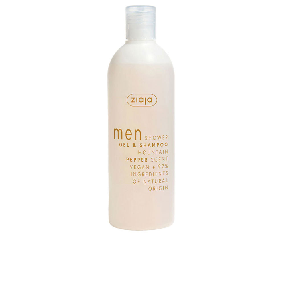 Ziaja Men Shower Gel And Shampoo Mountain Pepper 400 Ml - Salevare.com