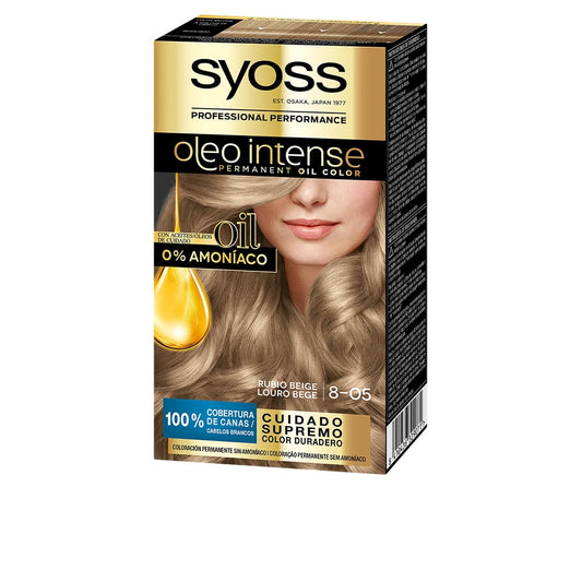 Syoss Oleo Intense Ammonia-Free Hair Color #8.05-Beige Blonde 5 Pz
