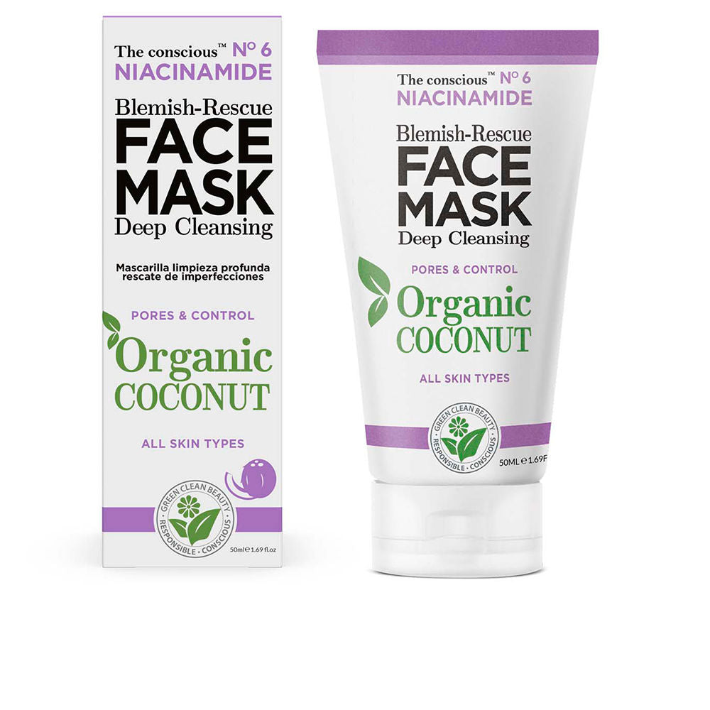 The Conscious Niacinamide Blemish-Rescue Face Mask Organic Coconut 50 Ml - Salevare.com
