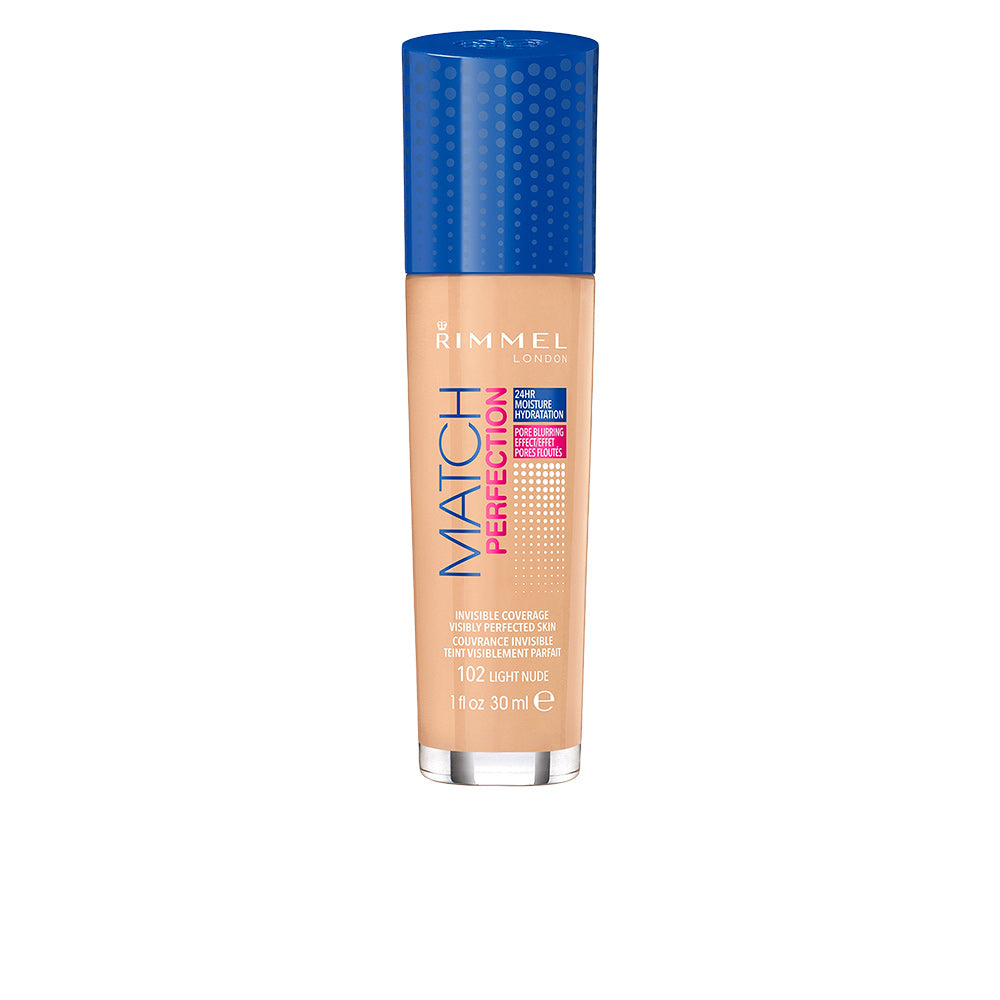 Rimmel London Match Perfection Foundation #102 -Light Nude - Salevare.com