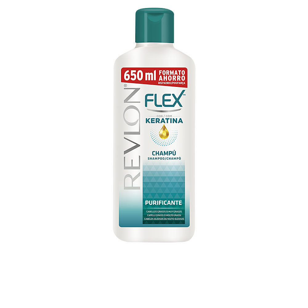 Revlon Mass Market Flex Keratin Purifying Oily Hair Shampoo 650 Ml