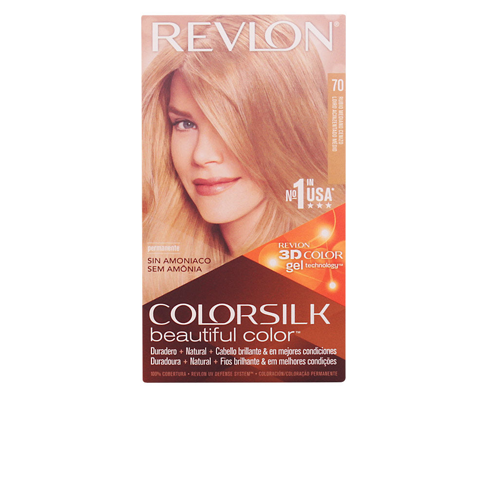 Revlon Mass Market Colorsilk Tinte #70-Rubio Medio Ceniza 1 U