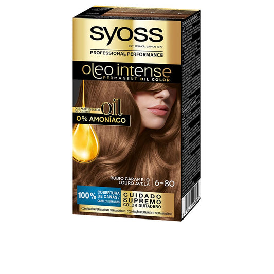 Syoss Oleo Intense Ammonia-Free Hair Color #6.80-Caramel Blonde 5 Pcs