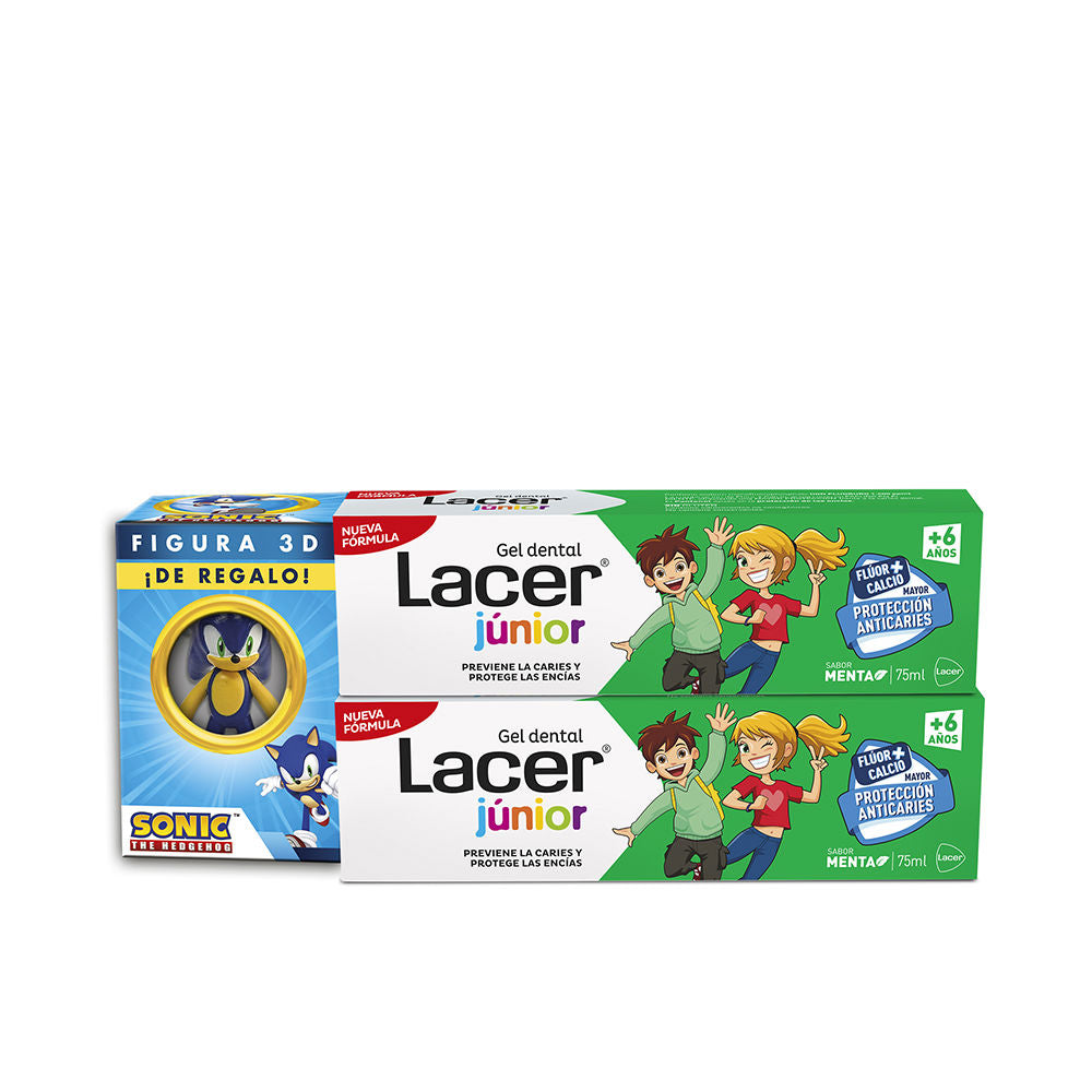 Lacer Junior Mint Dental Gel Pack 2 X 75 Ml + 3D Figure - Salevare.com