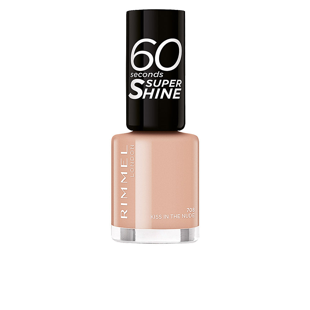 Rimmel London 60 Seconds Super Shine Nail Polish #708-Kiss In The Nude 8 Ml - Salevare.com