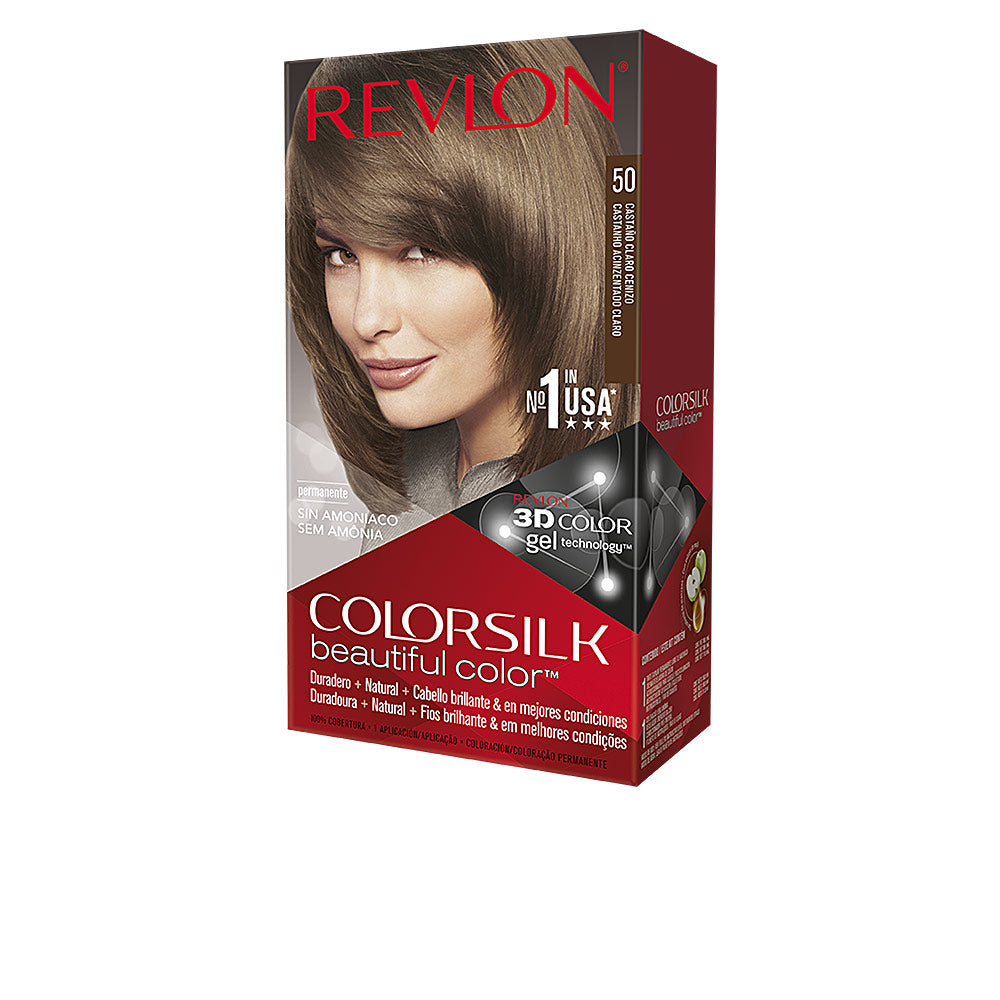 Revlon Mass Market Colorsilk Tinte #50-Castaño Claro Cenizo 1 U
