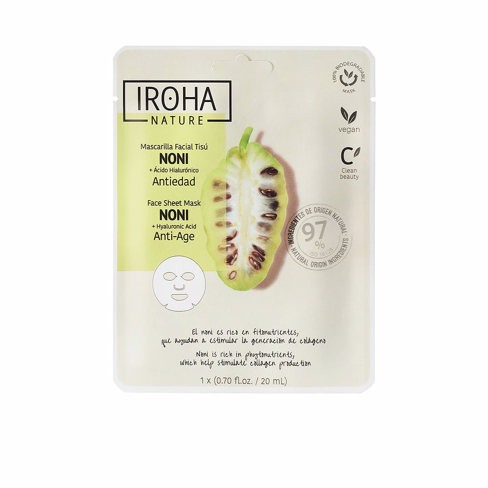 Iroha Nature Mask Noni + Hyaluronic Acid 1 U - Salevare.com