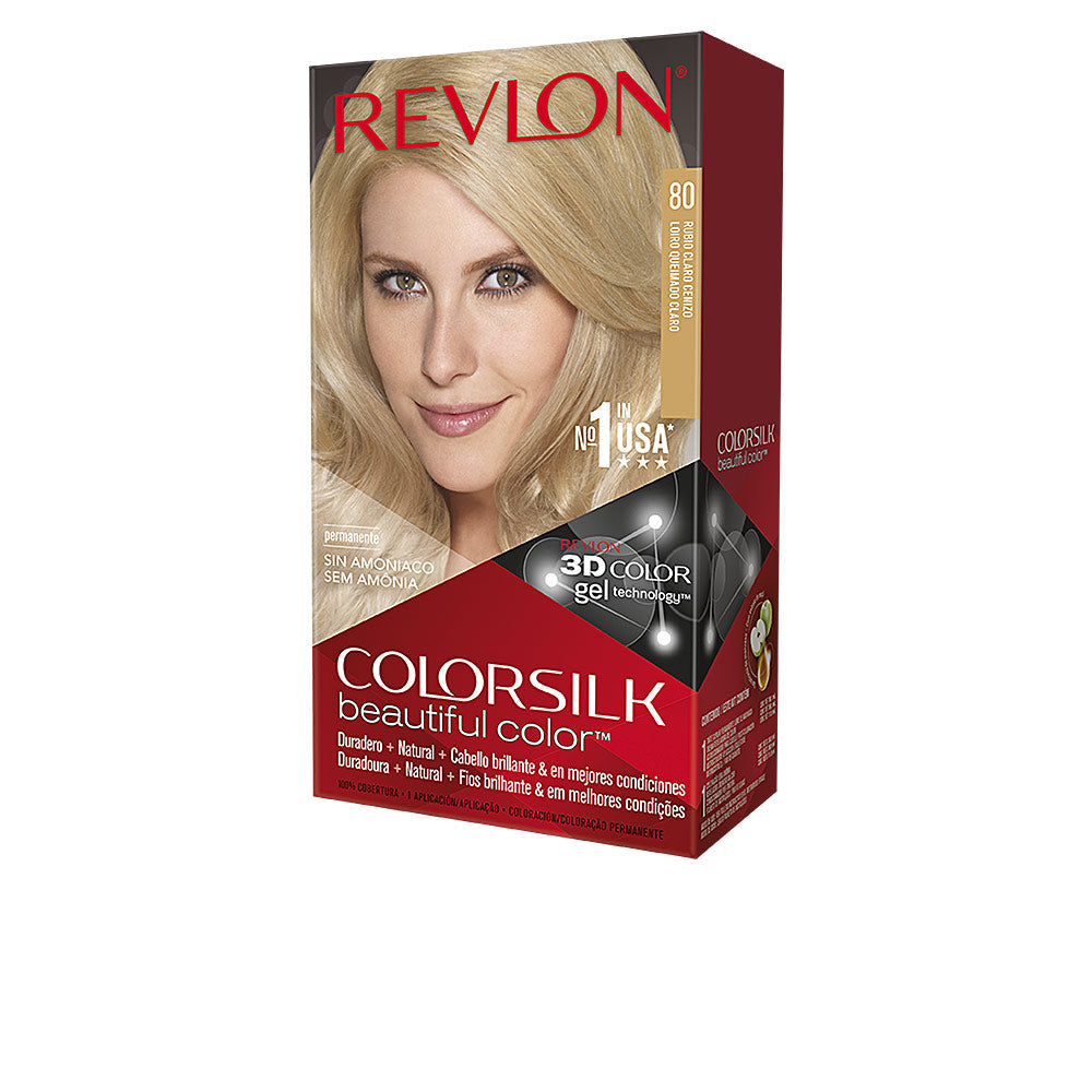 Revlon Mass Market Colorsilk Tinte #80-Rubio Claro Cenizo 1 U