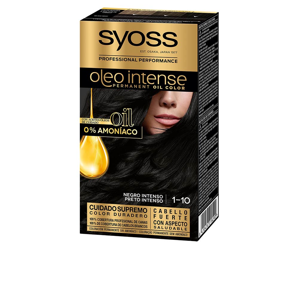 Syoss Oleo Intense Ammonia-Free Hair Color #1.10-Intense Black 5 Pcs