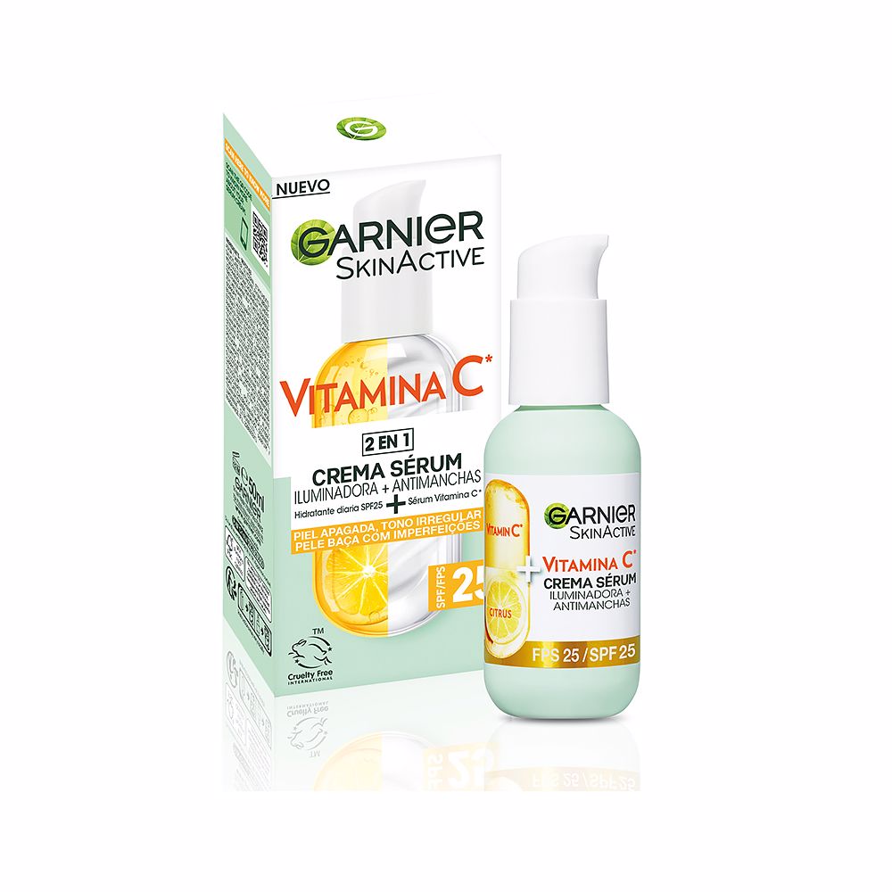 Garnier Vitamin C 2In1 Illuminating + Anti-Spot Serum Cream Spf25 50 Ml - Salevare.com